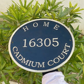 Rounded Brass Address Plaque | House & Office Signage